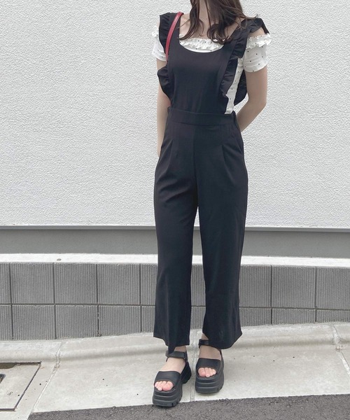 frunco(フランコ)の「フリルオールインワン(ワンピース・レディース・ピンク/ブラック・FREE)」の15枚目の写真