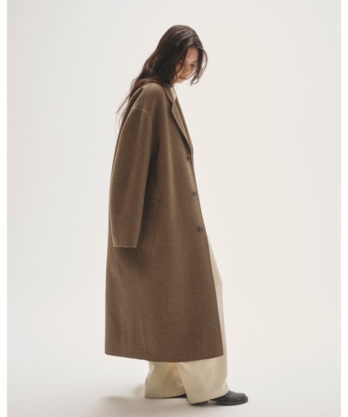 TODAYFUL（トゥデイフル）の「Wool Over Coat（ステンカラーコート・レディース・グレイッシュベージュ/チャコールグレー/ダークブラウン・36inch/38inch）」の19枚目の写真