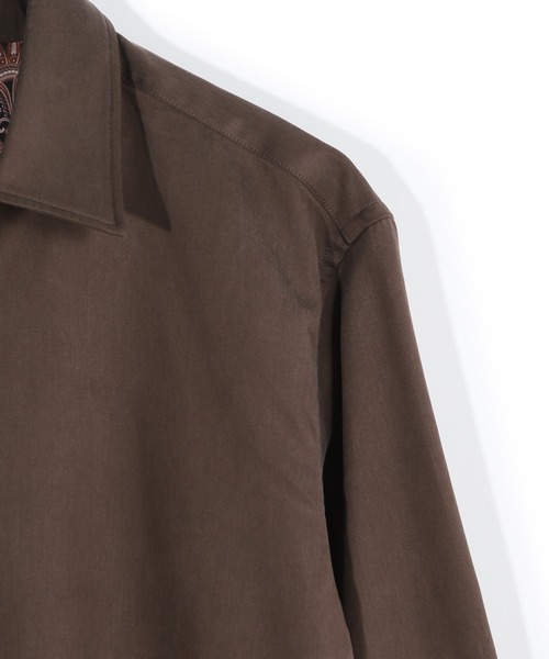 MEN'S BIGI(メンズビギ)の「リヨセルコットンサテンシャツ(シャツ/ブラウス・メンズ・ブラウン/ベージュ/ブラック・04/03/02/01)」の8枚目の写真