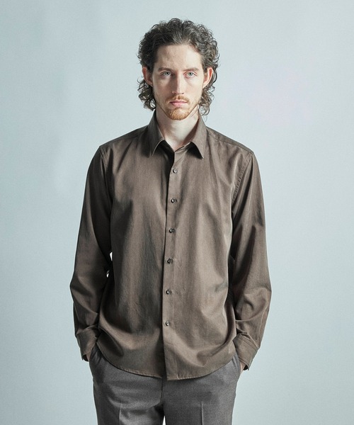 MEN'S BIGI(メンズビギ)の「リヨセルコットンサテンシャツ(シャツ/ブラウス・メンズ・ブラウン/ベージュ/ブラック・04/03/02/01)」の21枚目の写真