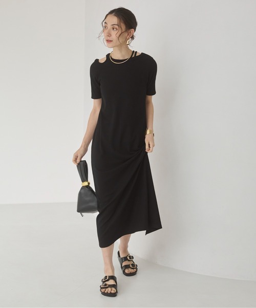 ANGIE（アンジー）の「アシンメトリー カットアウト ワンピース / 夏服（ワンピース・レディース・ダークグレー/ブラウン/ブラック・FREE）」の18枚目の写真