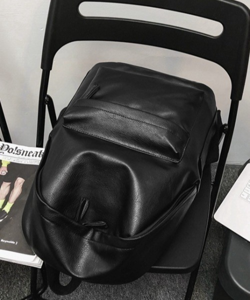 セール】フェイクレザーバックパック/リュック/ムラ染め風レザー