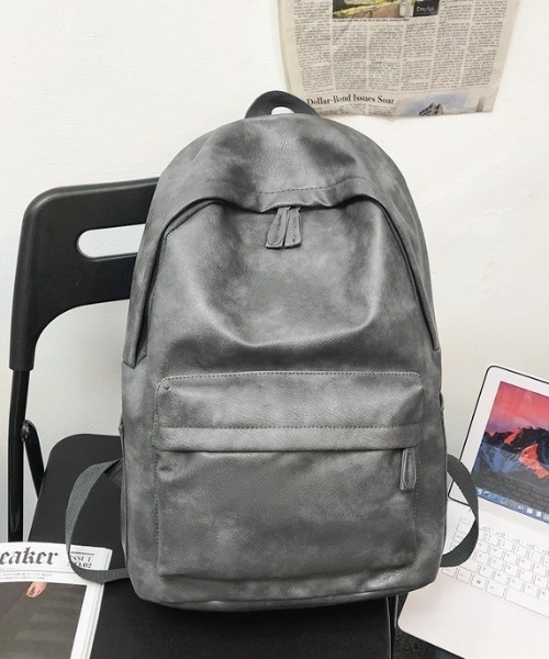 セール】フェイクレザーバックパック/リュック/ムラ染め風レザー