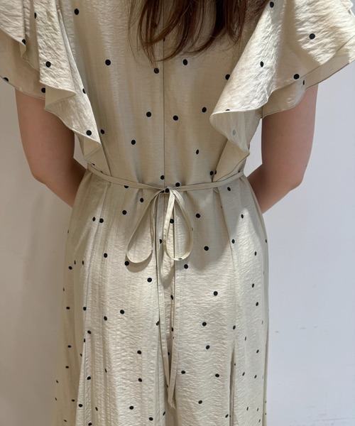JUSGLITTY（ジャスグリッティー）の「フリルサマーワンピース（ワンピース・レディース・ライトブルー/ライトイエロー/ネイビー/ドット・0/1/2）」の7枚目の写真