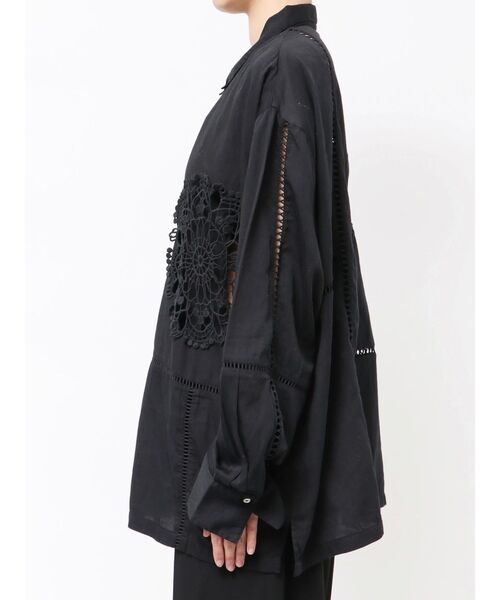 Htage（テージ）の「【Htage】エンブロイダリーレースシャツ（シャツ/ブラウス・レディース・ブラック/オフホワイト・FREE）」の11枚目の写真