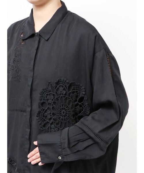 Htage（テージ）の「【Htage】エンブロイダリーレースシャツ（シャツ/ブラウス・レディース・ブラック/オフホワイト・FREE）」の14枚目の写真