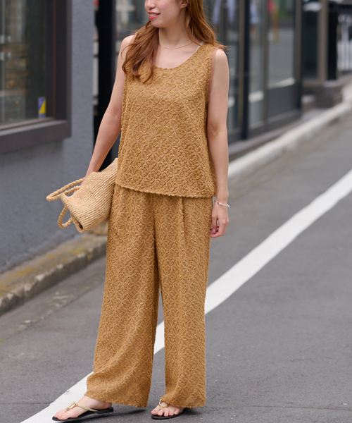 JOURNAL STANDARD relume（ジャーナルスタンダード　レリューム）の「［25AW新作］キカカットジャガードノースリーブプルオーバー（その他トップス・レディース・キャメル/ブラック・FREE）」の15枚目の写真