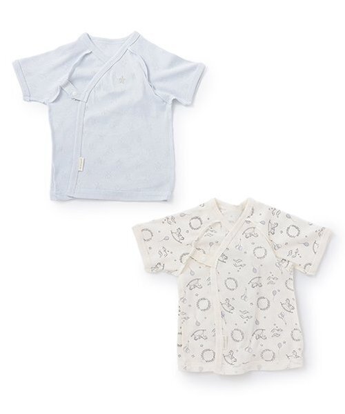 petit main（プティマイン）の「【弱酸性】短肌着（肌着・キッズ・ライトグリーン/ライトブルー/ライトピンク/オフホワイト・60cm/50cm）」の3枚目の写真