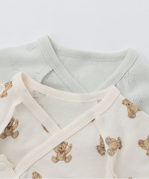 petit main（プティマイン）の「【弱酸性】短肌着（肌着・キッズ・ライトグリーン/ライトブルー/ライトピンク/オフホワイト・60cm/50cm）」の10枚目の写真