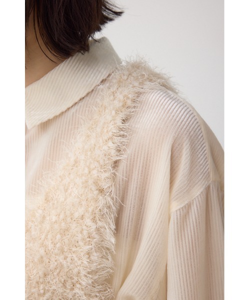 AZUL by moussy（アズールバイマウジー）の「バックオープンポンポンヤーンベスト（ベスト・レディース・グレー/ピンク/アイボリー・FREE）」の12枚目の写真