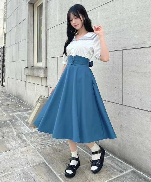 F i.n.t(フィント)の「レースライン使いセーラーブラウス 夏服(シャツ/ブラウス・レディース・アイボリー/オフホワイト・FREE)」の19枚目の写真