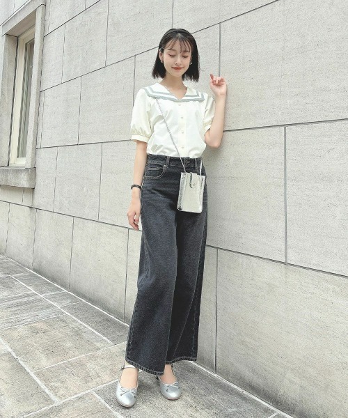 F i.n.t(フィント)の「レースライン使いセーラーブラウス 夏服(シャツ/ブラウス・レディース・アイボリー/オフホワイト・FREE)」の13枚目の写真