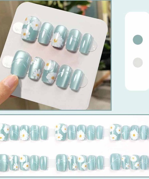 セール】ネイルチップ はな ショート シンプル つけ爪（ネイル