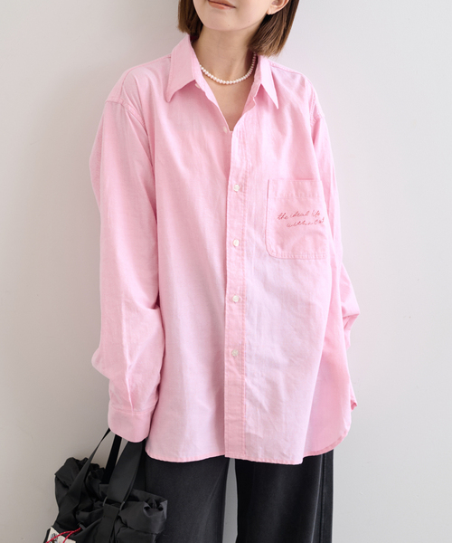U by SPICK&SPAN(ユーバイスピックアンドスパン)の「PayDay/ペイデイ × U by SPICK&SPAN オックスシャツ(シャツ/ブラウス・レディース・ブルー/ピンク・38)」の2枚目の写真