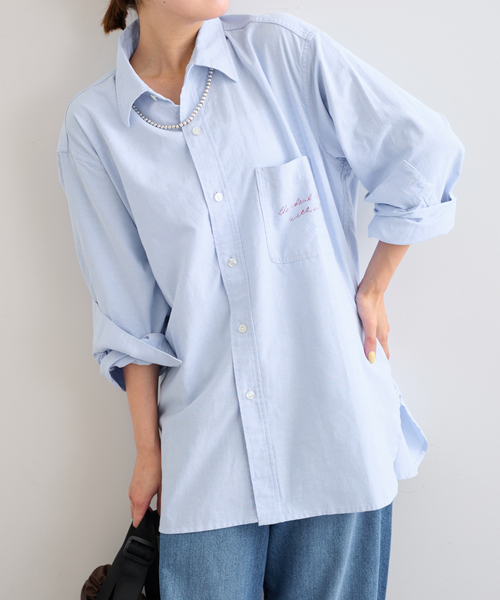 U by SPICK&SPAN(ユーバイスピックアンドスパン)の「PayDay/ペイデイ × U by SPICK&SPAN オックスシャツ(シャツ/ブラウス・レディース・ブルー/ピンク・38)」の11枚目の写真