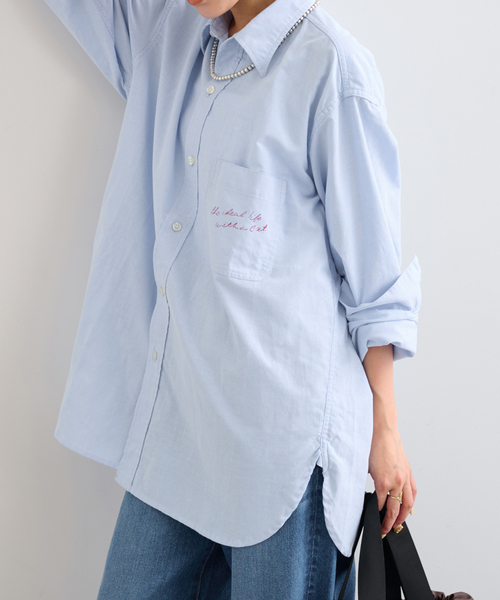U by SPICK&SPAN(ユーバイスピックアンドスパン)の「PayDay/ペイデイ × U by SPICK&SPAN オックスシャツ(シャツ/ブラウス・レディース・ブルー/ピンク・38)」の12枚目の写真