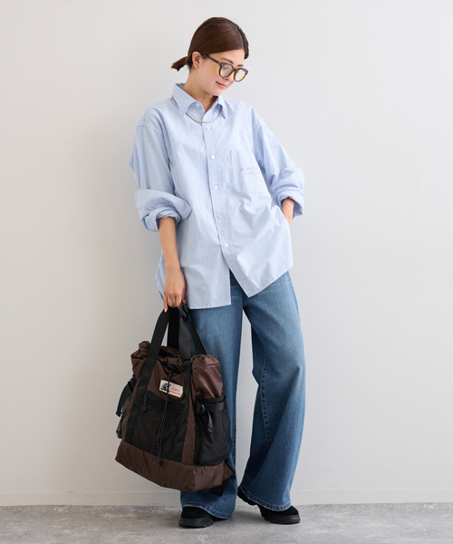 U by SPICK&SPAN(ユーバイスピックアンドスパン)の「PayDay/ペイデイ × U by SPICK&SPAN オックスシャツ(シャツ/ブラウス・レディース・ブルー/ピンク・38)」の3枚目の写真