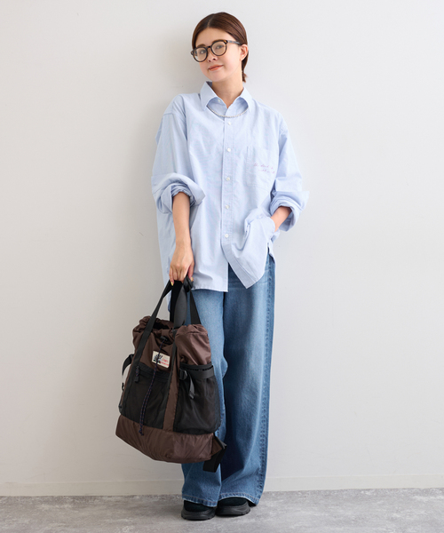 U by SPICK&SPAN(ユーバイスピックアンドスパン)の「PayDay/ペイデイ × U by SPICK&SPAN オックスシャツ(シャツ/ブラウス・レディース・ブルー/ピンク・38)」の4枚目の写真