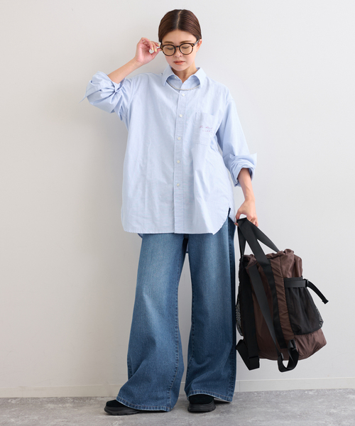 U by SPICK&SPAN(ユーバイスピックアンドスパン)の「PayDay/ペイデイ × U by SPICK&SPAN オックスシャツ(シャツ/ブラウス・レディース・ブルー/ピンク・38)」の5枚目の写真