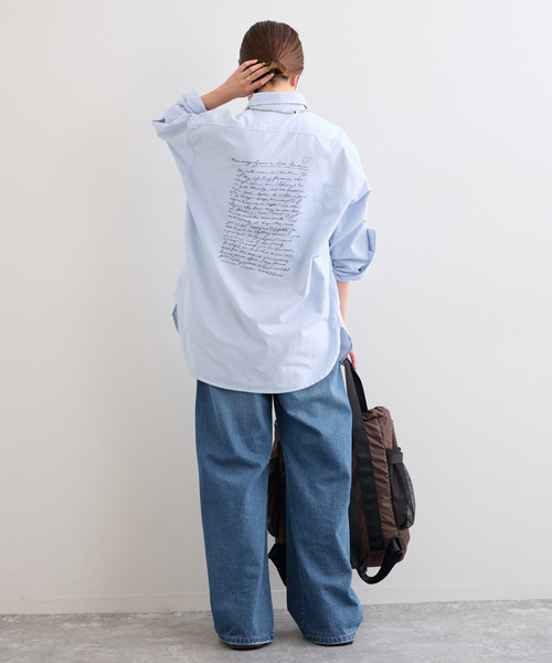 U by SPICK&SPAN(ユーバイスピックアンドスパン)の「PayDay/ペイデイ × U by SPICK&SPAN オックスシャツ(シャツ/ブラウス・レディース・ブルー/ピンク・38)」の6枚目の写真