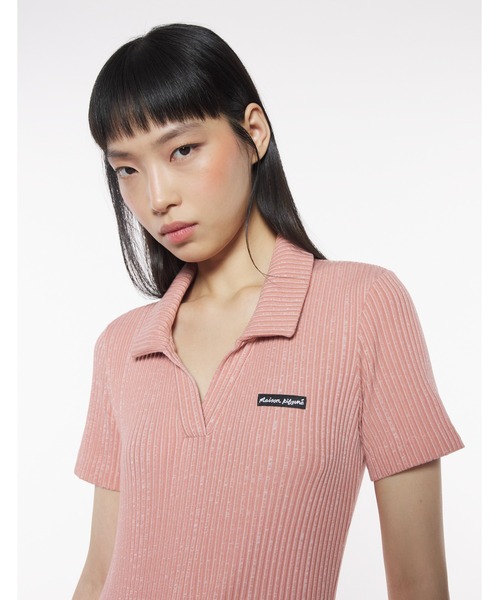 セール】MAISON KITSUNE HANDWRITING LABEL RIBBED POLO DRESS