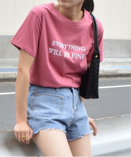 &soiree(アンドソワレ)の「【&soiree】フロントロゴプリントTシャツ(Tシャツ/カットソー・レディース・ピンク/グレー/イエロー・MEDIUM)」の3枚目の写真