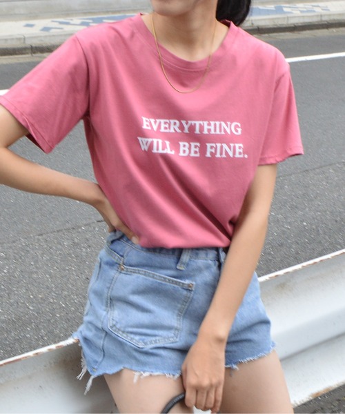 &soiree(アンドソワレ)の「【&soiree】フロントロゴプリントTシャツ(Tシャツ/カットソー・レディース・ピンク/グレー/イエロー・MEDIUM)」の14枚目の写真