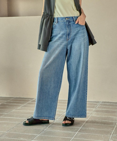 レフレムパンツ REFLEM/レフレム』ハイクラッシュデニムパンツ（デニムパンツ