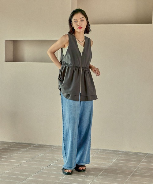 レフレムパンツ REFLEM/レフレム』ハイクラッシュデニムパンツ（デニムパンツ