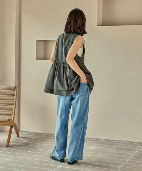 LEPSIM（レプシィム）の「ワイドストレートデニムパンツ　497418（デニムパンツ・レディース・ブラック/ネイビー/インディゴブルー・MEDIUM/LARGE）」の17枚目の写真