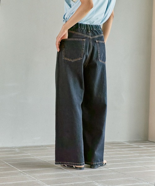 LEPSIM（レプシィム）の「ワイドストレートデニムパンツ　497418（デニムパンツ・レディース・ブラック/ネイビー/インディゴブルー・MEDIUM/LARGE）」の21枚目の写真