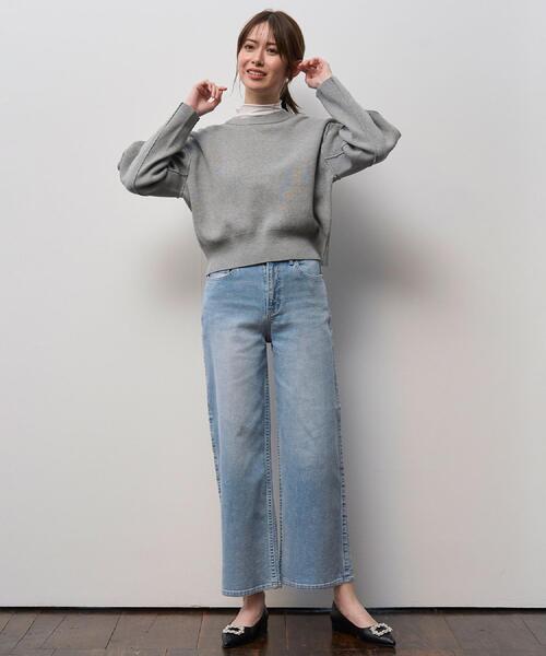 OPAQUE.CLIP（オペークドットクリップ）の「ストレッチバギーデニム【洗濯機洗い可】《SS～LL》（デニムパンツ・レディース・スミクロ/ブルー系その他/ネイビー/ホワイト/サックスブルー・36/38/40/42/34/02/03）」の15枚目の写真