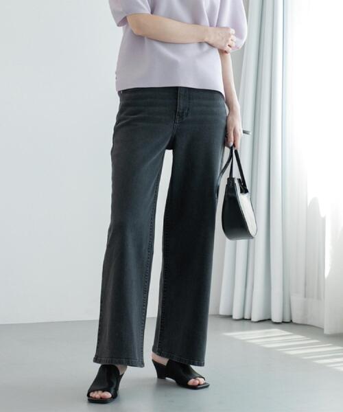 OPAQUE.CLIP（オペークドットクリップ）の「ストレッチバギーデニム【洗濯機洗い可】《SS～LL》（デニムパンツ・レディース・スミクロ/ブルー系その他/ネイビー/ホワイト/サックスブルー・36/38/40/42/34/02/03）」の16枚目の写真