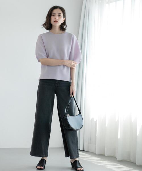 OPAQUE.CLIP（オペークドットクリップ）の「ストレッチバギーデニム【洗濯機洗い可】《SS～LL》（デニムパンツ・レディース・スミクロ/ブルー系その他/ネイビー/ホワイト/サックスブルー・36/38/40/42/34/02/03）」の17枚目の写真