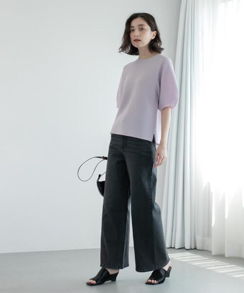 OPAQUE.CLIP（オペークドットクリップ）の「ストレッチバギーデニム【洗濯機洗い可】《SS～LL》（デニムパンツ・レディース・スミクロ/ブルー系その他/ネイビー/ホワイト/サックスブルー・36/38/40/42/34/02/03）」の18枚目の写真