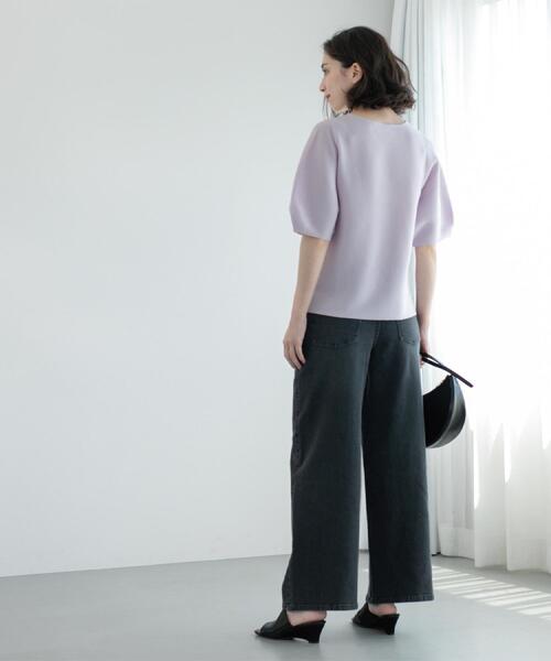 OPAQUE.CLIP（オペークドットクリップ）の「ストレッチバギーデニム【洗濯機洗い可】《SS～LL》（デニムパンツ・レディース・スミクロ/ブルー系その他/ネイビー/ホワイト/サックスブルー・36/38/40/42/34/02/03）」の20枚目の写真