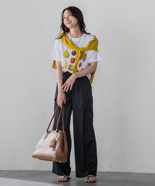 LAUTREAMONT(ロートレアモン)の「ストレッチカーゴサテンパンツ≪洗濯機で洗える≫(カーゴパンツ・レディース・ベージュ/ブラック・11号/9号/7号)」の20枚目の写真