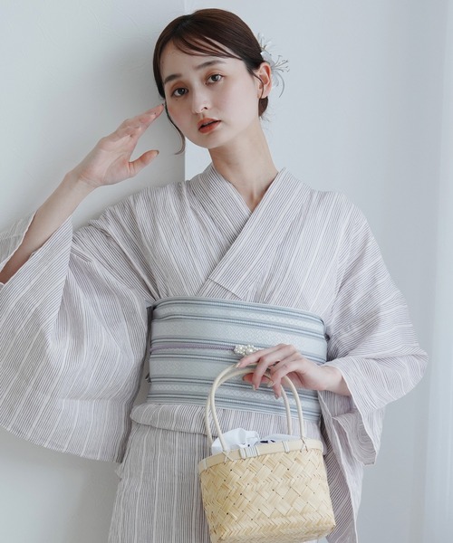 浴衣3点セット utatane 本麻 小千谷縮
