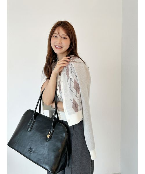 SNIDEL（スナイデル）の「ラージバッグ（ハンドバッグ・レディース・ブラウン/グレー/ブラック・F）」の12枚目の写真