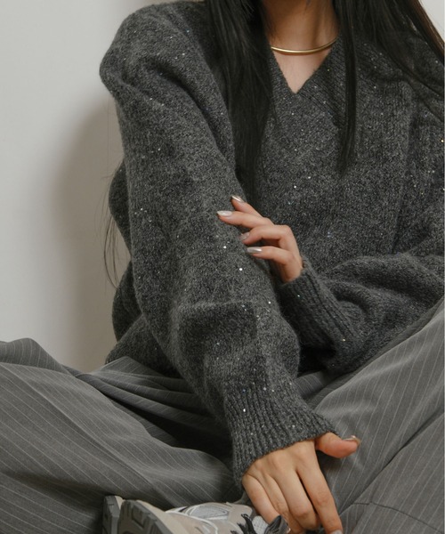 前後2way】スパンコールニット Palm Riche│Eimee Law & LHELBIE 公式