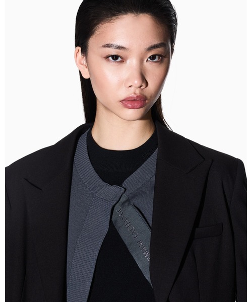 ARMANI EXCHANGE（アルマーニエクスチェンジ）の「【A|X アルマーニ エクスチェンジ】ビスコースウール シングルブレストジャケット（テーラードジャケット・レディース・ブラック・2/4/6）」の3枚目の写真