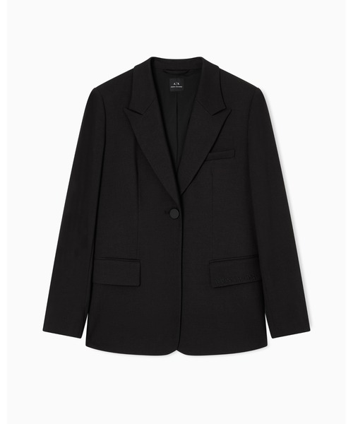 ARMANI EXCHANGE（アルマーニエクスチェンジ）の「【A|X アルマーニ エクスチェンジ】ビスコースウール シングルブレストジャケット（テーラードジャケット・レディース・ブラック・2/4/6）」の5枚目の写真