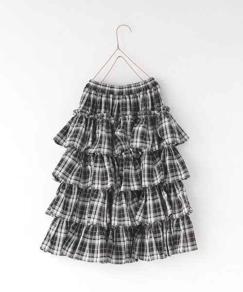 LOWRYS FARM（ローリーズファーム）の「フリルティアードロングスカート　 587435（スカート・キッズ・ブラック/レッド・110cm/120cm/130cm/140cm/150cm）」の11枚目の写真