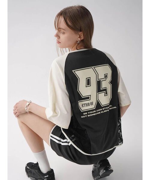 :ETHROF(イーサオブ)の「SIDE LACE BASEBALL ZIP SHIRT(シャツ/ブラウス・レディース・ブラック/ブルー/ホワイト・MEDIUM)」の5枚目の写真