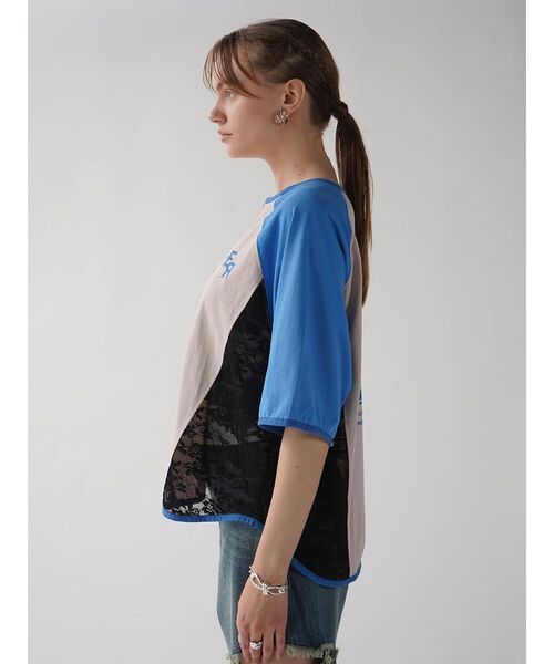 :ETHROF(イーサオブ)の「SIDE LACE BASEBALL ZIP SHIRT(シャツ/ブラウス・レディース・ブラック/ブルー/ホワイト・MEDIUM)」の18枚目の写真
