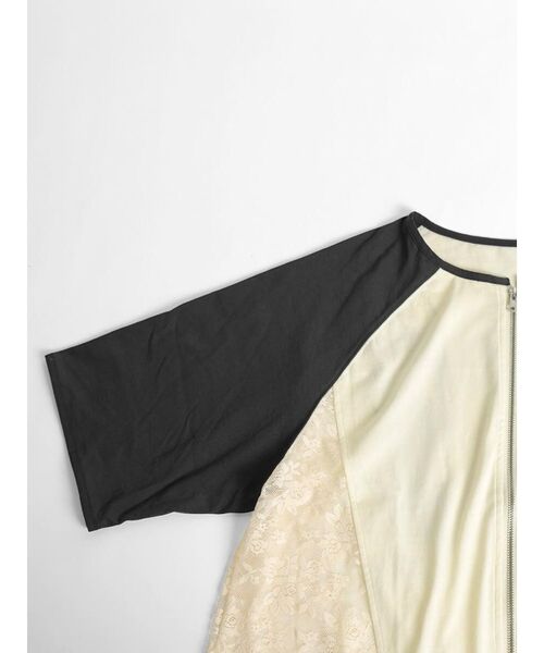 :ETHROF(イーサオブ)の「SIDE LACE BASEBALL ZIP SHIRT(シャツ/ブラウス・レディース・ブラック/ブルー/ホワイト・MEDIUM)」の13枚目の写真
