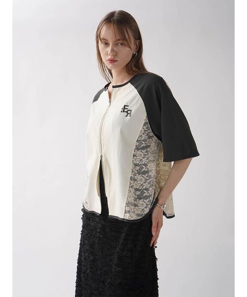 セール】SIDE LACE BASEBALL ZIP SHIRT（シャツ/ブラウス