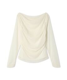 CELFORD | チュールドレープカットトップス(Tシャツ/カットソー)