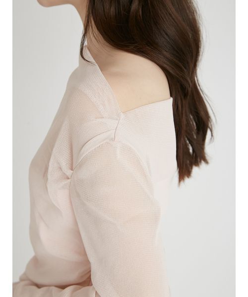 CELFORD（セルフォード）の「チュールドレープカットトップス（Tシャツ/カットソー・レディース・オフホワイト/ブラック・F）」の9枚目の写真