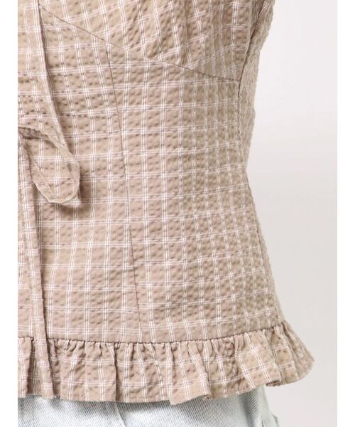 CALNAMUR（カルナムール）の「フリルカラーシャツ（シャツ/ブラウス・レディース・ブラウン/ネイビー/オフホワイト・FREE）」の7枚目の写真